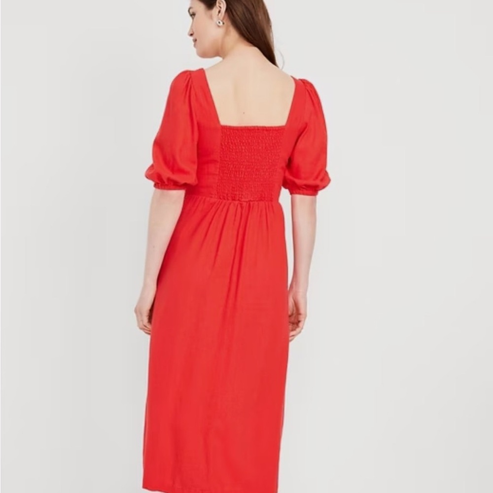 Old Navy Vibrant Red Midi Dress